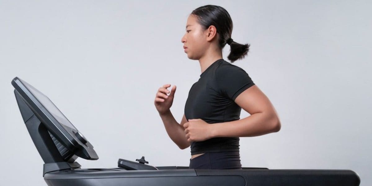 Woman During Treadmill Workout